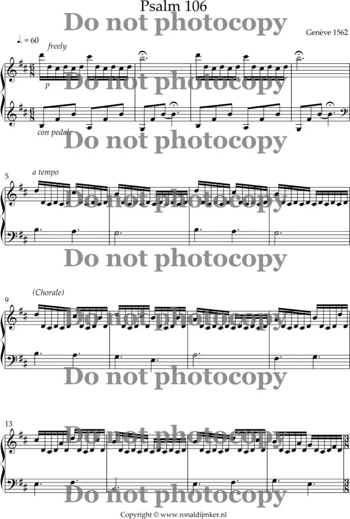 Psalm 106 voor piano